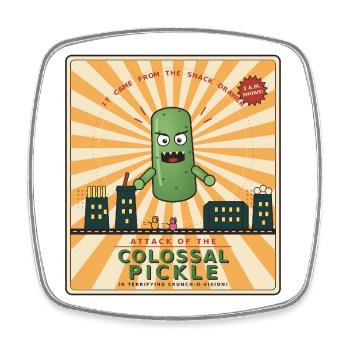 Attaque du Cornichon Colossal - Magnet carré - blanc - Devant