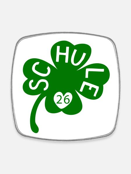 Schule 26 Kleeblatt - Viereckiger Kühlschrankmagnet - Weiß