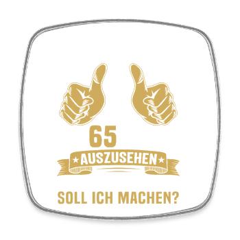 65. Geburtstag Mann Frau 65 Jahre - Viereckiger Kühlschrankmagnet - Weiß - Vorne