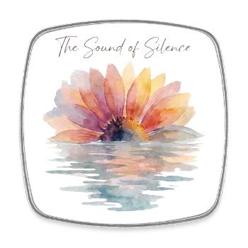 Sunflower Watercolor Silence - Square fridge magnet - white - Front