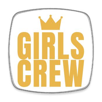 Fête de groupe de petites amies de l’équipe Girls Crew Maedels - Magnet carré - blanc - Devant