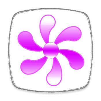 Flowers - Square fridge magnet - white - Front