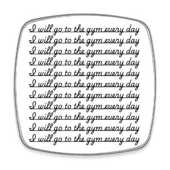 I Will Go To The Gym Every Day Funny Sarcastic  - Square fridge magnet - white - Front