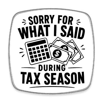 Tax Accountant Gift for CPA Professional - Square fridge magnet - white - Front