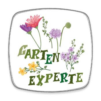 Garden Expert - Square fridge magnet - white - Front