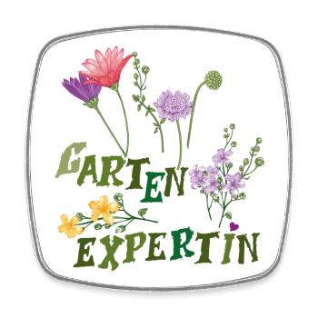 Gartenexpertin  - Viereckiger Kühlschrankmagnet - Weiß - Vorne