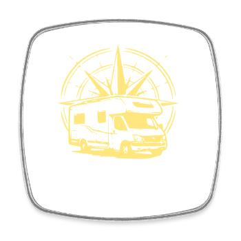 Nichts Muss Alles Kann Vanlife Camper - Viereckiger Kühlschrankmagnet - Weiß - Vorne