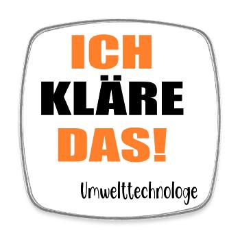 Umwelttechnologe Abwasser - Viereckiger Kühlschrankmagnet - Weiß - Vorne