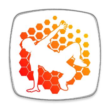 Gift idea for a breakdancer with breakdancing - Square fridge magnet - white - Front