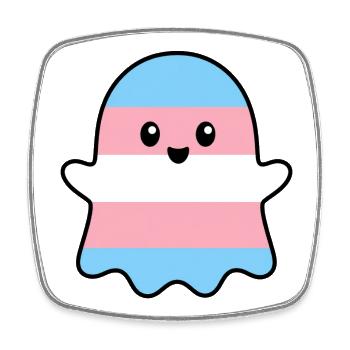 Trans Pride Spirit - Square fridge magnet - white - Front
