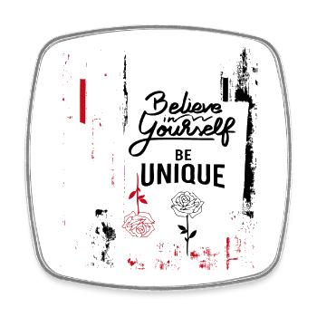 Believe in yourself - Square fridge magnet - white - Front