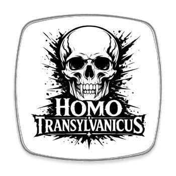 Homo Transylvanicus | Der Ursiebenbürger - Viereckiger Kühlschrankmagnet - Weiß - Vorne