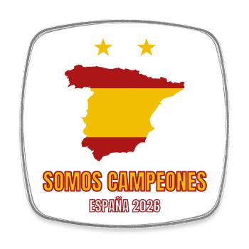 Somos Campeones España 2026 Football Fan T-Shirt - Square fridge magnet - white - Front