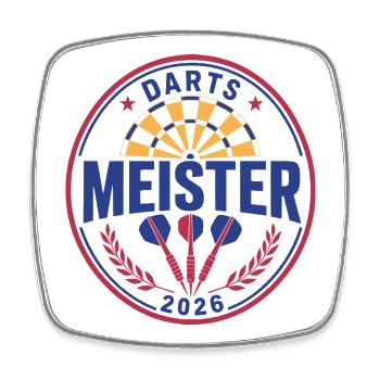 Darts Champion 2026, Winner Shirt, Hoodie, Cap, Bag - Square fridge magnet - white - Front
