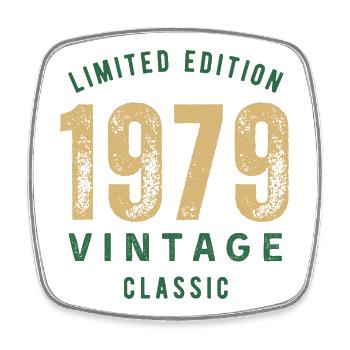Limited Edition 1979 Vintage Classic Birthday Year - Square fridge magnet - white - Front