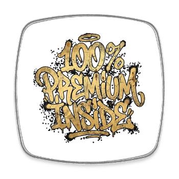 100 Prozent Premium Inside Graffiti Hip Hop - Viereckiger Kühlschrankmagnet - Weiß - Vorne