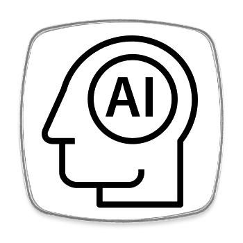 Ai,  Künstliche Intelligenz, KI Technologie - Viereckiger Kühlschrankmagnet - Weiß - Vorne