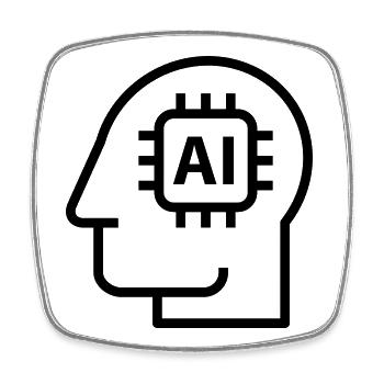 Ai, Künstliche Intelligenz, KI Technologie - Viereckiger Kühlschrankmagnet - Weiß - Vorne