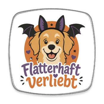 Fledermaus-Ohren - Viereckiger Kühlschrankmagnet - Weiß - Vorne