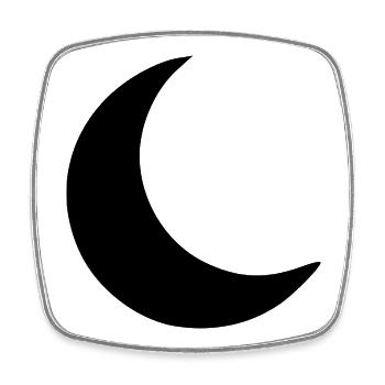 Moon Crescent Gift - Square fridge magnet - white - Front