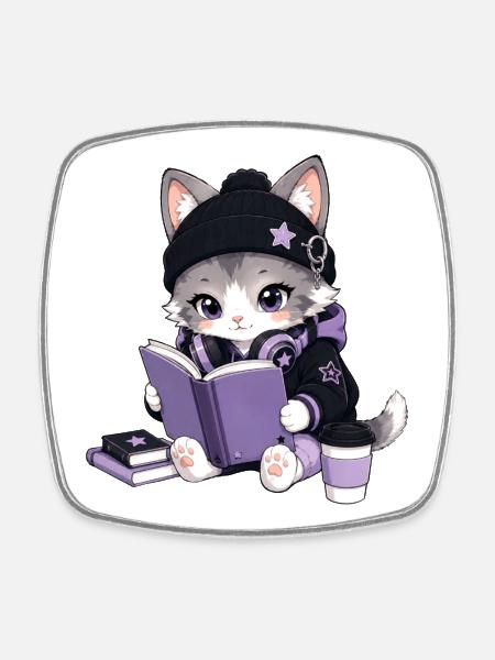 Reader Chat - Square fridge magnet - white