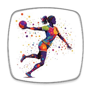 Handball Handballer Handball Trainer Fan Geschenk - Viereckiger Kühlschrankmagnet - Weiß - Vorne