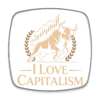 I Love Capitalism Unternehmer Aktien Kapitalismus - Viereckiger Kühlschrankmagnet - Weiß - Vorne
