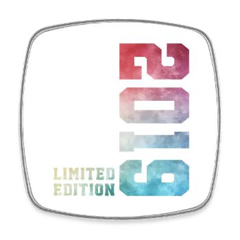 7. Geburtstag Limited Edition 2019 – Jahrgang 2019 - Viereckiger Kühlschrankmagnet - Weiß - Vorne