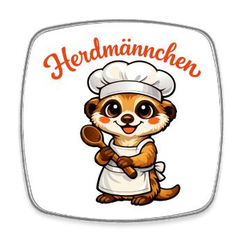 Herdmännchen - Viereckiger Kühlschrankmagnet - Weiß - Vorne