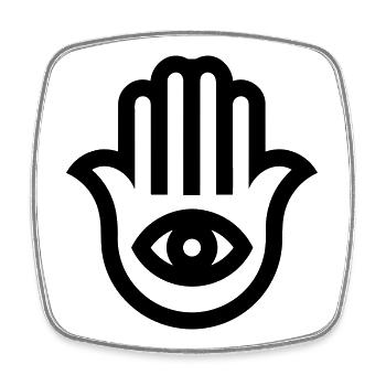 Hand of Fatima - Square fridge magnet - white - Front
