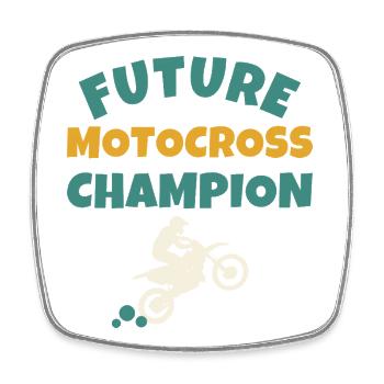 Future Motocross Champion Kids - Square fridge magnet - white - Front