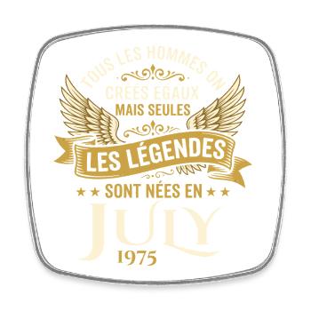 Légende Née En Juillet 1975 Anniversaire - Magnet carré - blanc - Devant