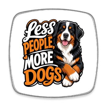 Bernese Mountain Dog - Square fridge magnet - white - Front