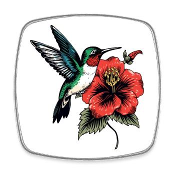 Wing Beat In Ink - Square fridge magnet - white - Front