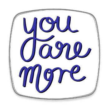 You are more - Square fridge magnet - white - Front