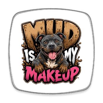Staffordshire Bull Terrier - Magnet carré - blanc - Devant