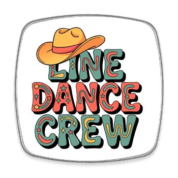 Country Dance Crew - Square fridge magnet - white - Front