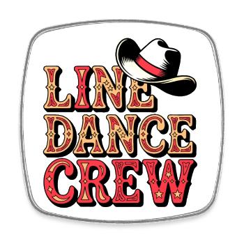 Line Dance Group - Square fridge magnet - white - Front