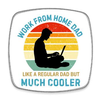 Funny Remote Worker Computer Work From Home Gift - Square fridge magnet - white - Front