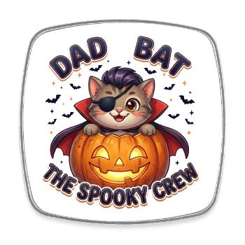 Papa Chauve-souris L’Équipage Effrayant - Magnet carré - blanc - Devant