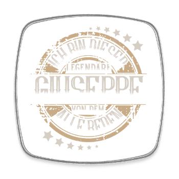 Giuseppe - Viereckiger Kühlschrankmagnet - Weiß - Vorne