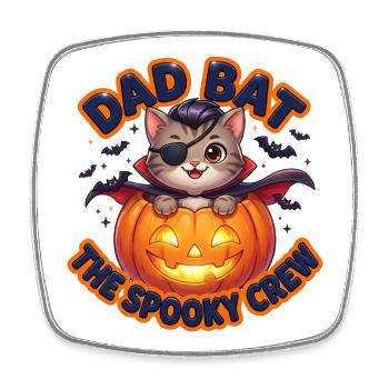 Papa Chauve-souris L’Équipage Effrayant - Magnet carré - blanc - Devant