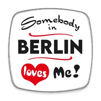 Berlin Stadt Ville Urbaine T-shirt Ville Heimatliebe - Magnet carré - blanc - Devant