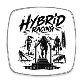 Hybrid Race - Hybrid Athlete - Square fridge magnet - white - Front