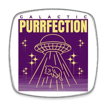 UFO Cat Saying - Square fridge magnet - white - Front
