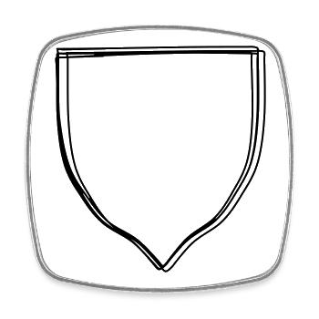 Schild handgezeichnet - Viereckiger Kühlschrankmagnet - Weiß - Vorne