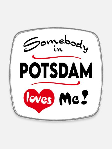 Potsdam Stadt Urban T-Shirt City Heimatliebe Town - Viereckiger Kühlschrankmagnet - Weiß