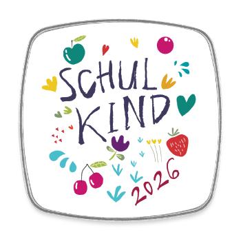 Schulkind 2026  - Viereckiger Kühlschrankmagnet - Weiß - Vorne