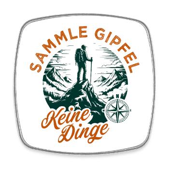 Gipfel Sammler - Viereckiger Kühlschrankmagnet - Weiß - Vorne