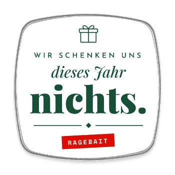Wir schenken uns nichts Ragebait Weihnachten Paar - Viereckiger Kühlschrankmagnet - Weiß - Vorne
